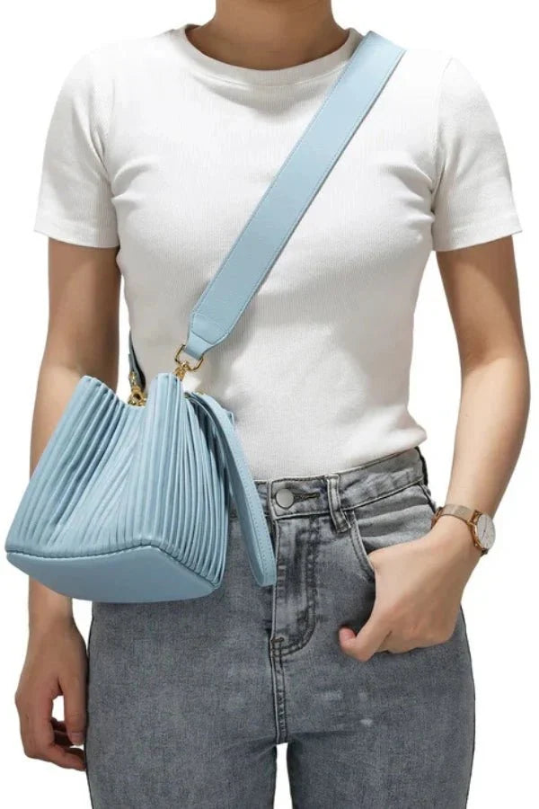 Celina Shoulder Bag - PU Leather Structured Convertible Carry