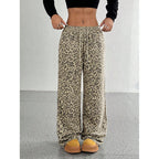 Leopard Print Floral Print Casual Jumpsuit Wide Leg Loose-HighTouch