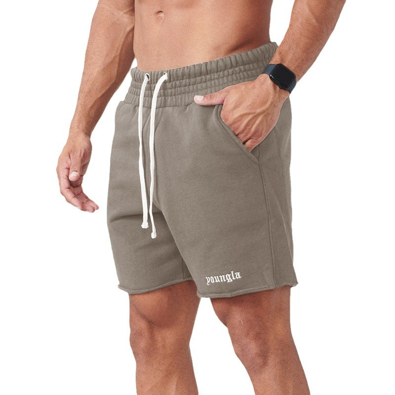Men’s Loose-Fit Cotton Athletic Shorts – Casual Running Middle Pants