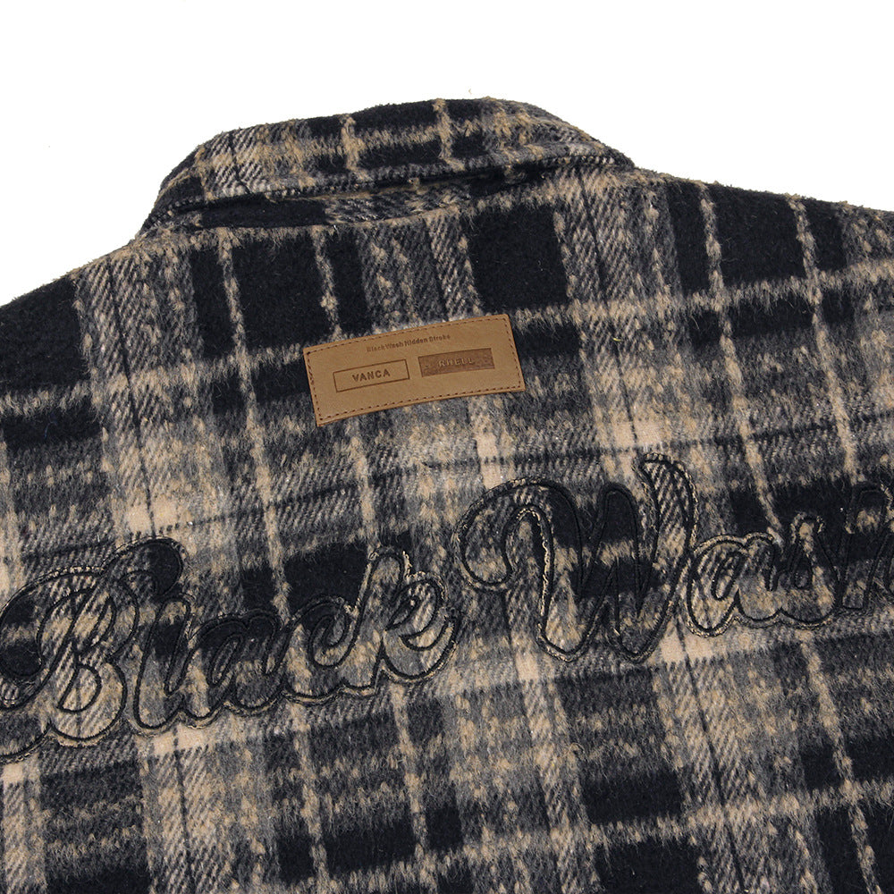 Fashion Retro Plaid Shirt Men-HighTouch