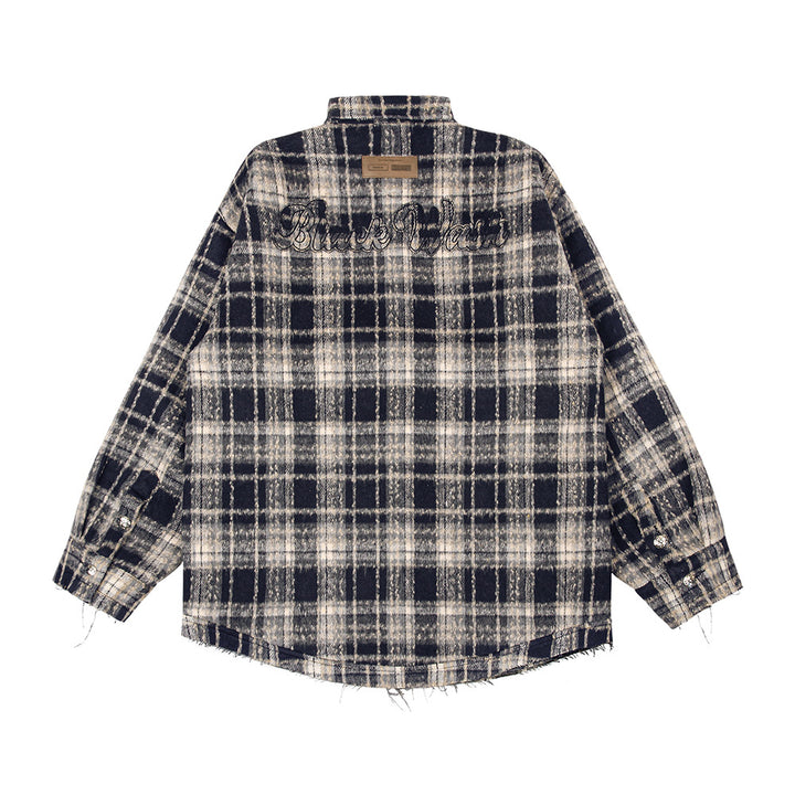Fashion Retro Plaid Shirt Men-HighTouch