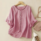 Gia | Pattern Ruffle Sleeve Blouse