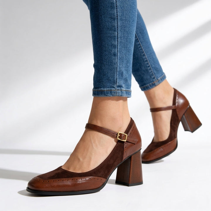 Women's Mary Jane Heels – Elegant Buckle Strap