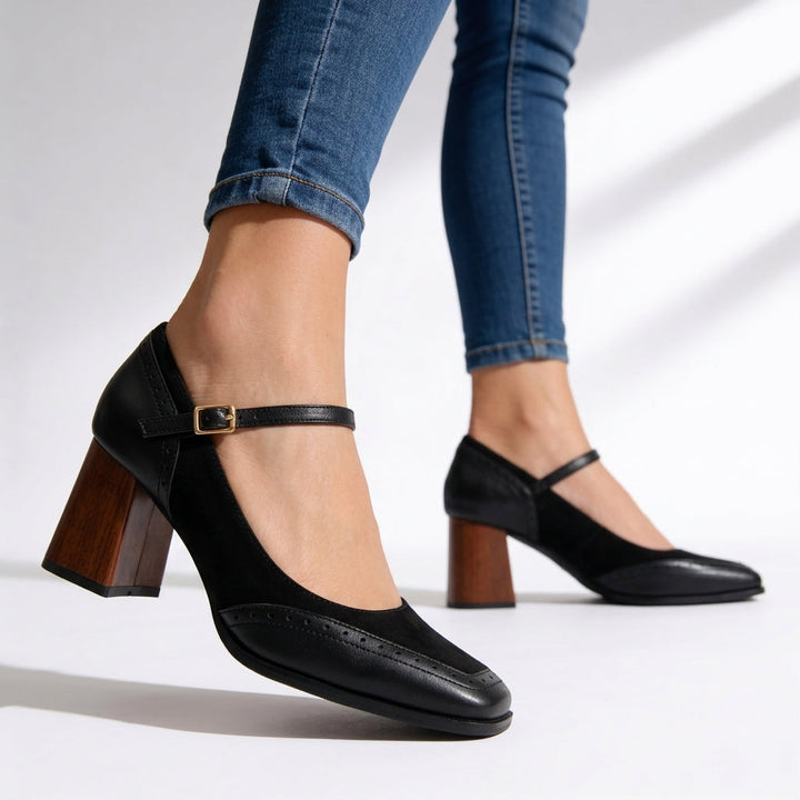 Women's Mary Jane Heels – Elegant Buckle Strap