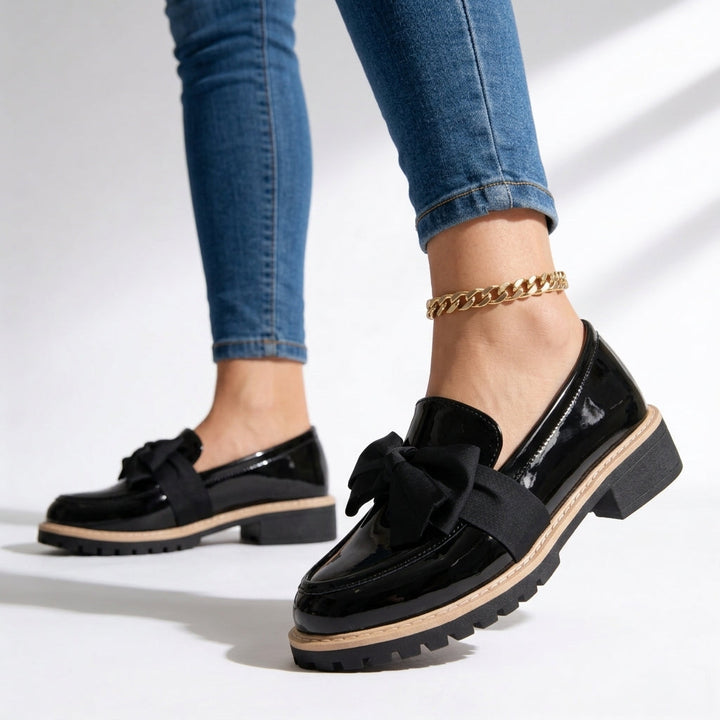 Women's Bow Loafers – Comfortable Slip-On Shoes
