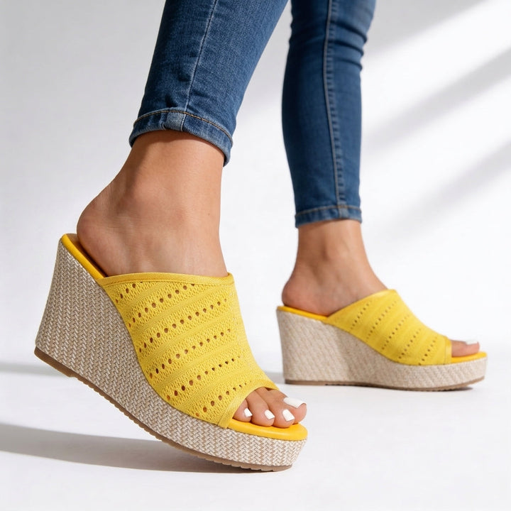 Lucia Knit Wedge Sandals - Women's Comfortable Summer Shoes