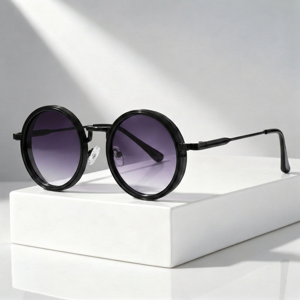 Round Sunglasses with UV400 Polarised Lenses