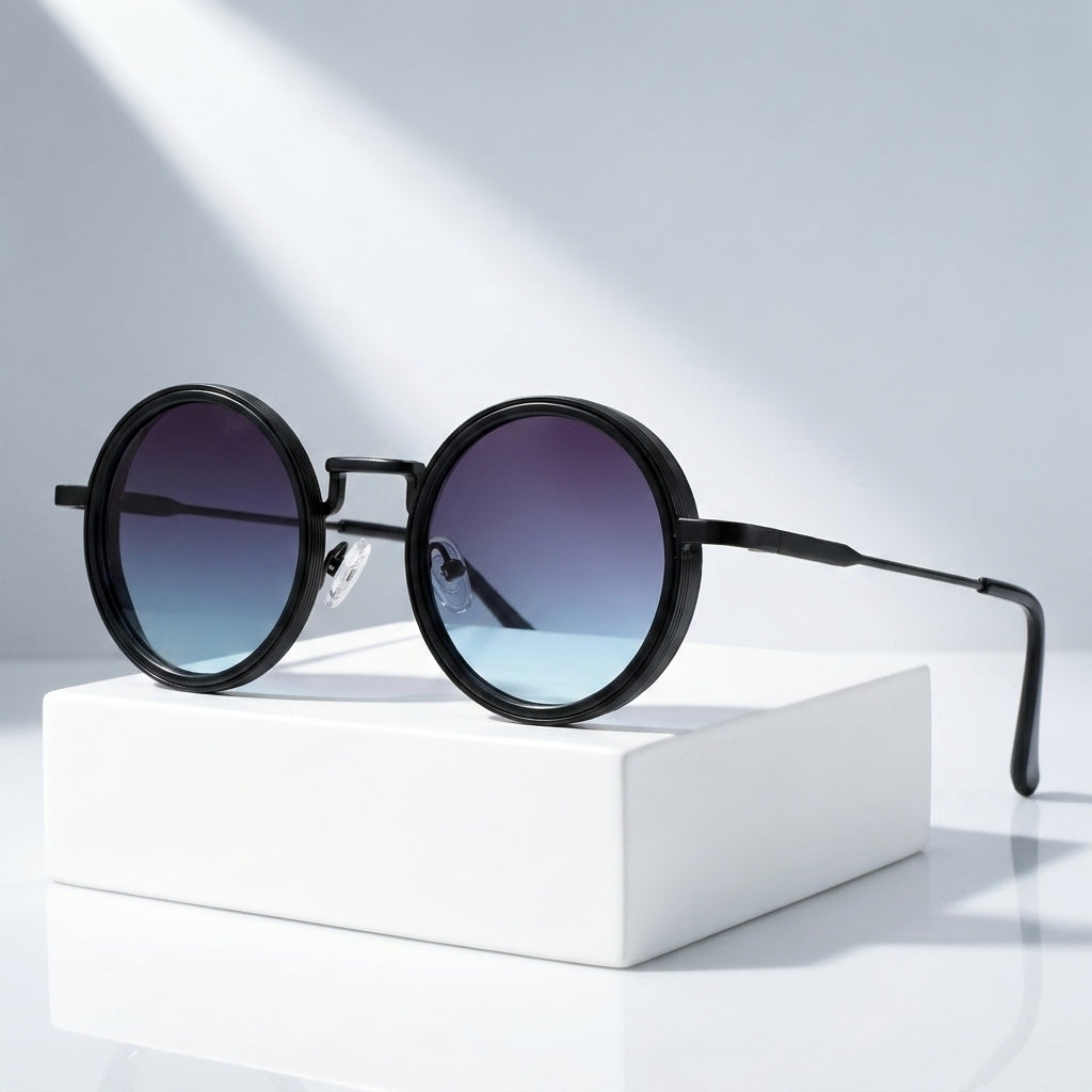 Round Sunglasses with UV400 Polarised Lenses