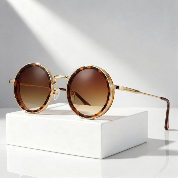 Round Sunglasses with UV400 Polarised Lenses
