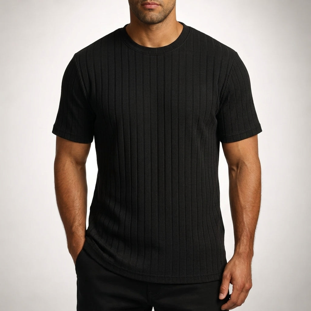 Men's Ribbed T-Shirt – Textured Everyday Style