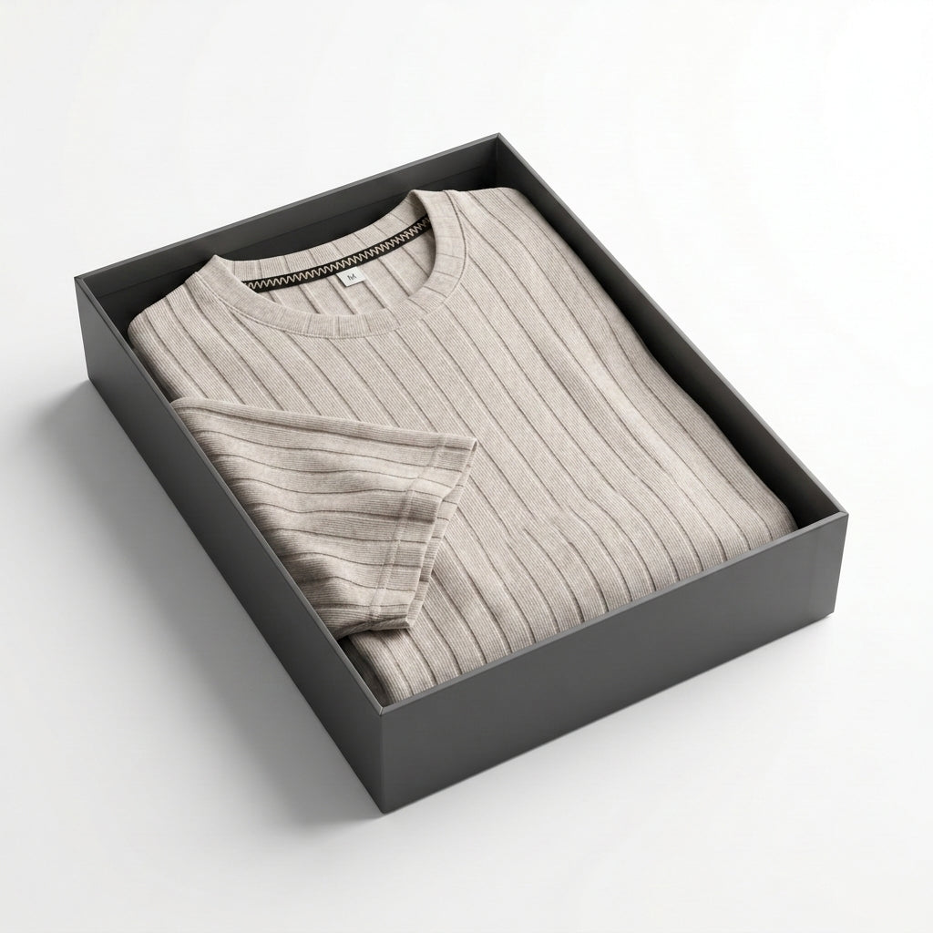 Men's Ribbed T-Shirt – Textured Everyday Style