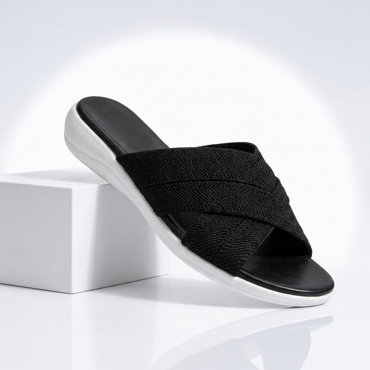 Women's Woven Slide Sandals Slip On Casual Summer Shoes