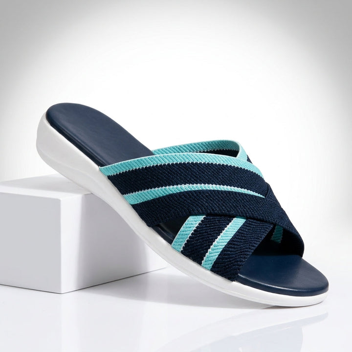 Women's Woven Slide Sandals Slip On Casual Summer Shoes