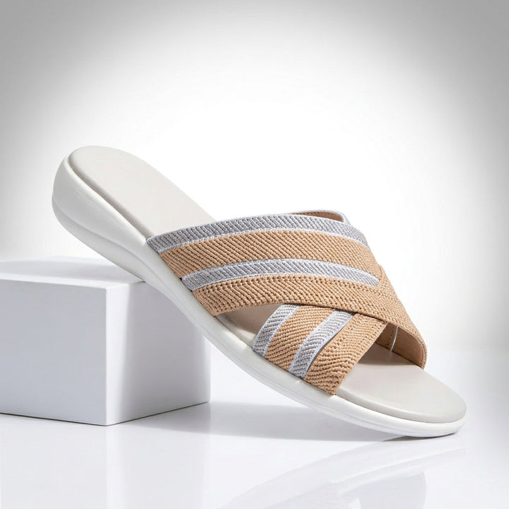 Women's Woven Slide Sandals Slip On Casual Summer Shoes