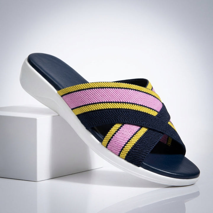 Women's Woven Slide Sandals Slip On Casual Summer Shoes