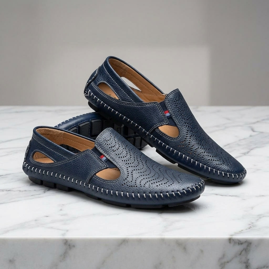 Leonardo Italian Leather Sandals | Men's Handcrafted Casual Slides
