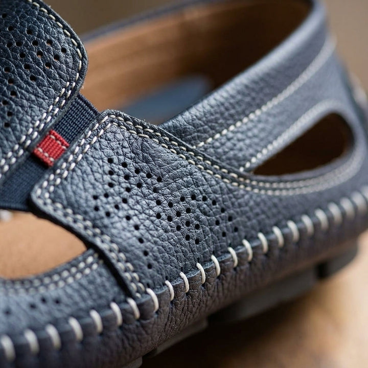 Leonardo Italian Leather Sandals | Men's Handcrafted Casual Slides