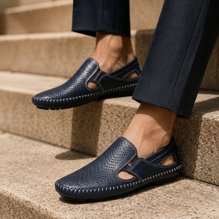 Leonardo Italian Leather Sandals | Men's Handcrafted Casual Slides