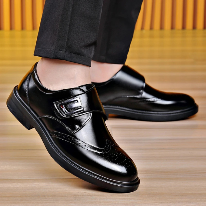 Men's Full-Grain Leather Slip-On Dress Shoes