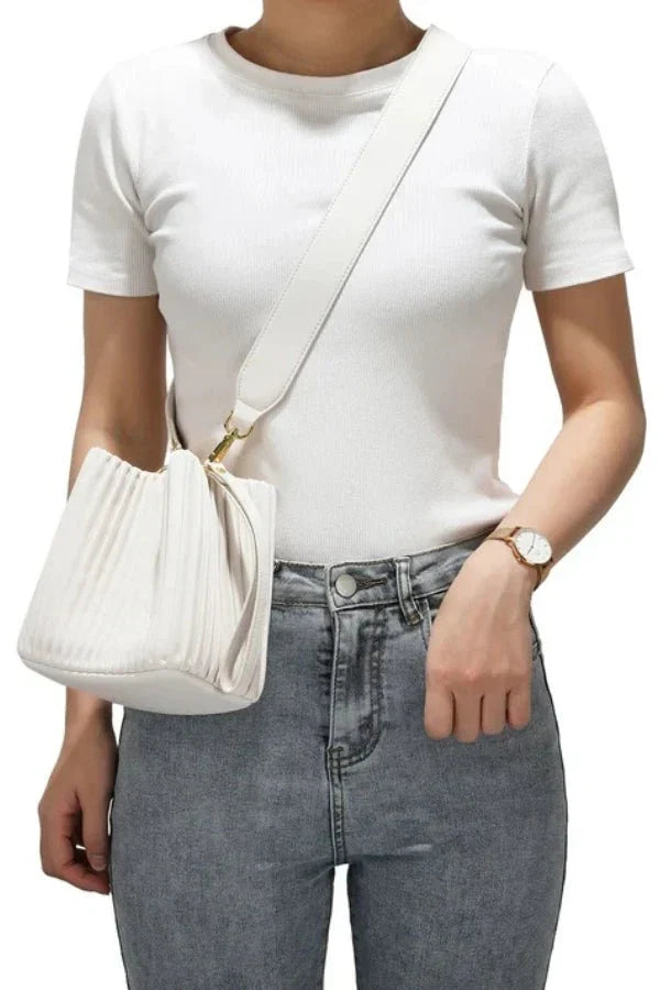 Celina Shoulder Bag - PU Leather Structured Convertible Carry
