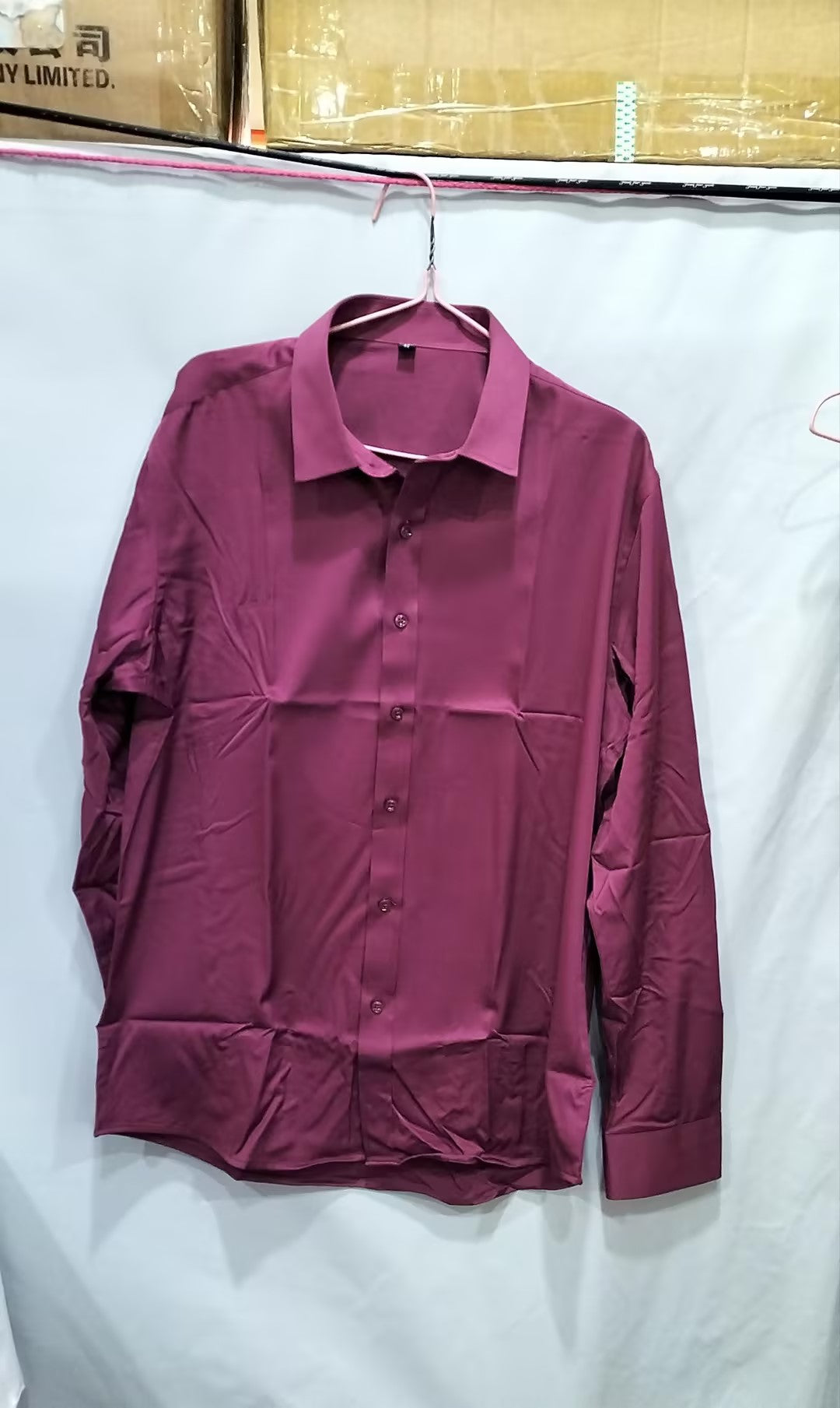 Business Lapel Shirt Solid Color Long Sleeve Casual