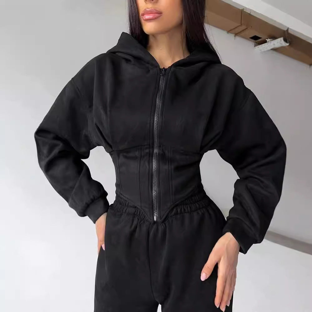 Women’s Streetwear Zipper Waist Jacket – Hipster Style-HighTouch
