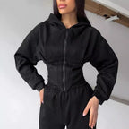 Women’s Streetwear Zipper Waist Jacket – Hipster Style-HighTouch