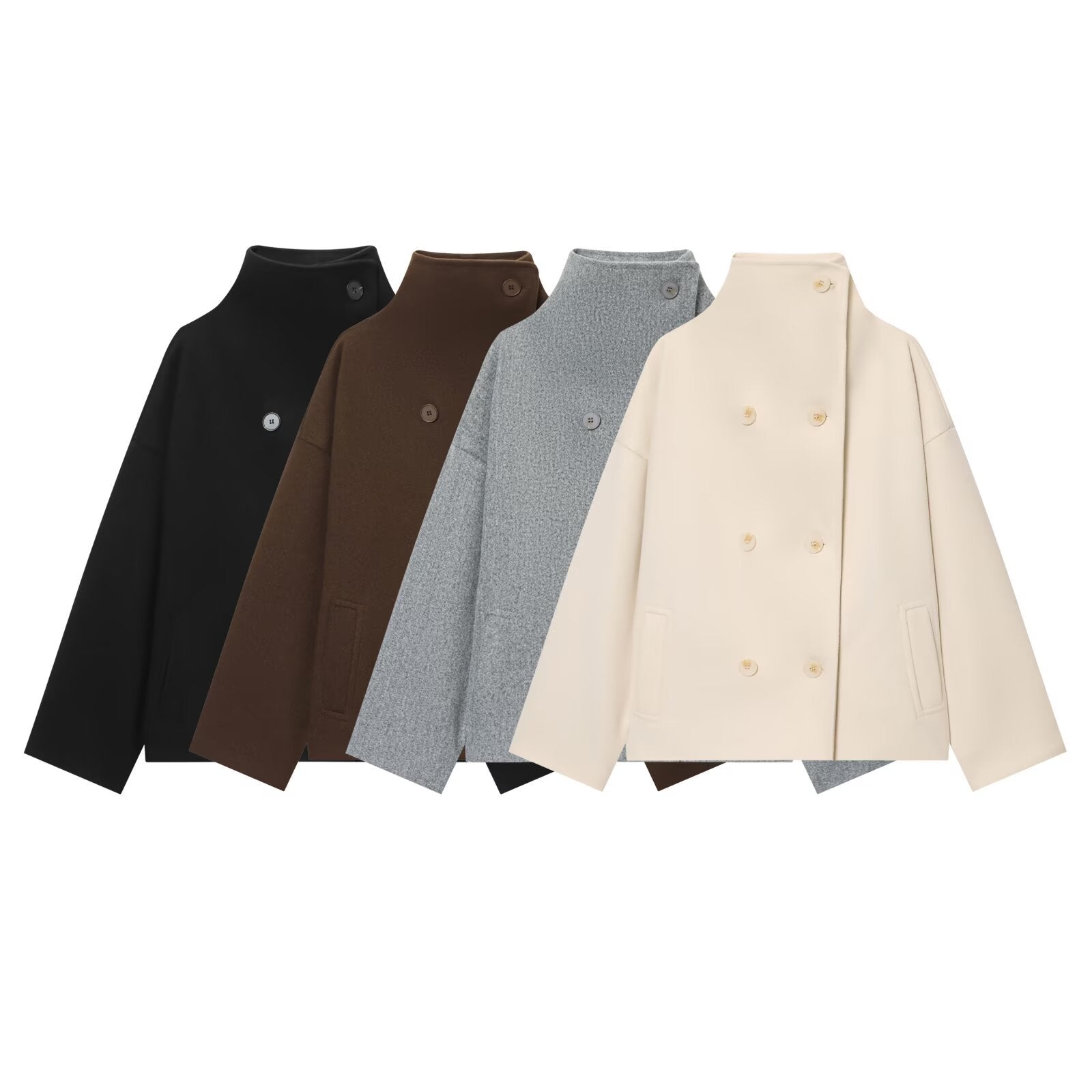 Women’s High Neck Button Knit Top