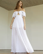 Women's Cotton Linen Short Sleeve Dress-HighTouch
