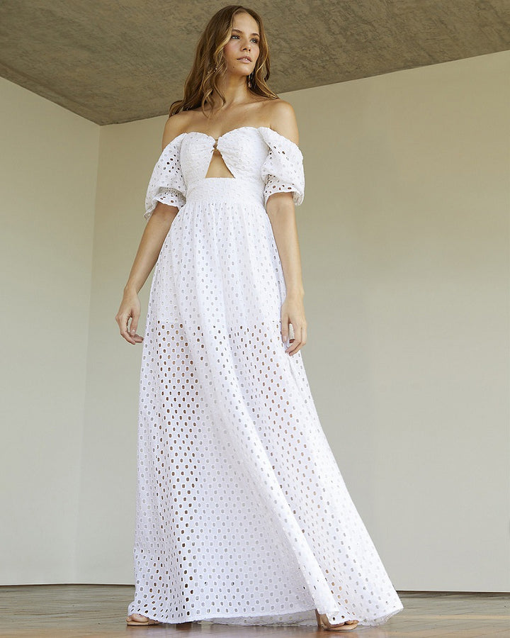 Women's Cotton Linen Short Sleeve Dress-HighTouch