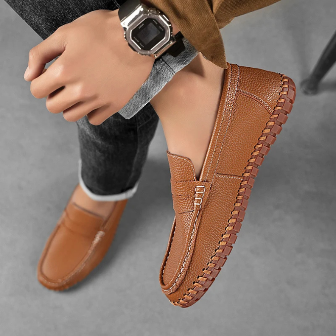 Men's Full-Grain Leather Slip-On Loafers