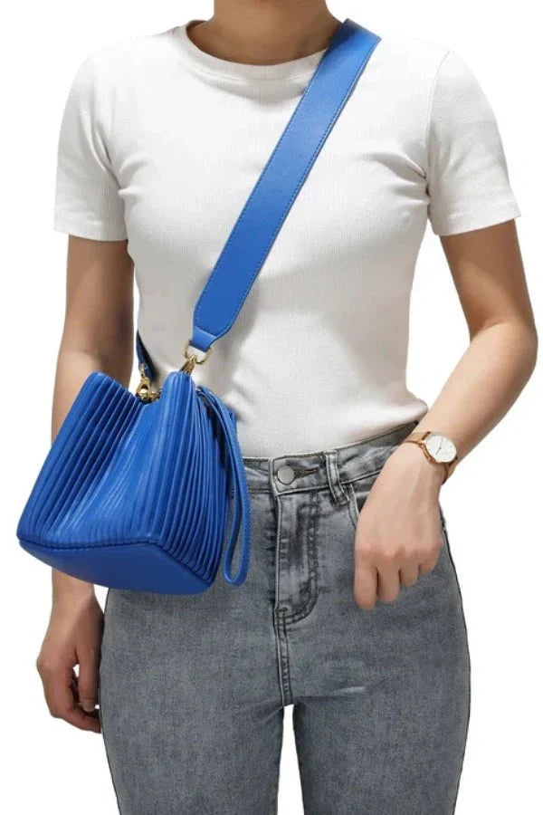 Celina Shoulder Bag - PU Leather Structured Convertible Carry
