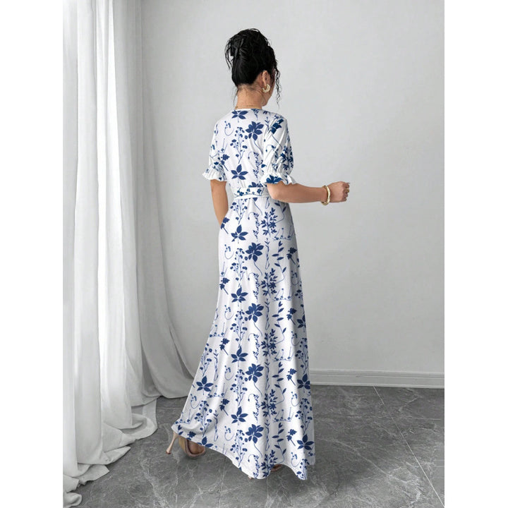 Summer Fashion Short-Sleeve Printed Dress-HighTouch