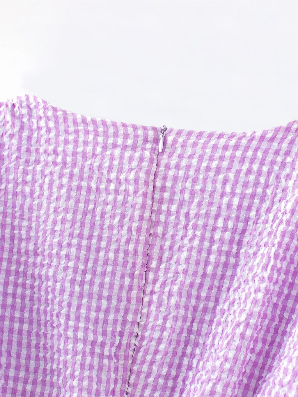 Purple and White Plaid Dress-HighTouch