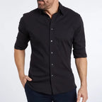Men’s Slim Fit Long Sleeve Shirt – Comfortable Stretch Cotton-HighTouch