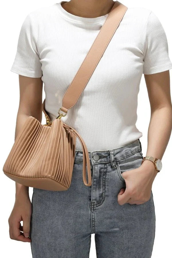 Celina Shoulder Bag - PU Leather Structured Convertible Carry