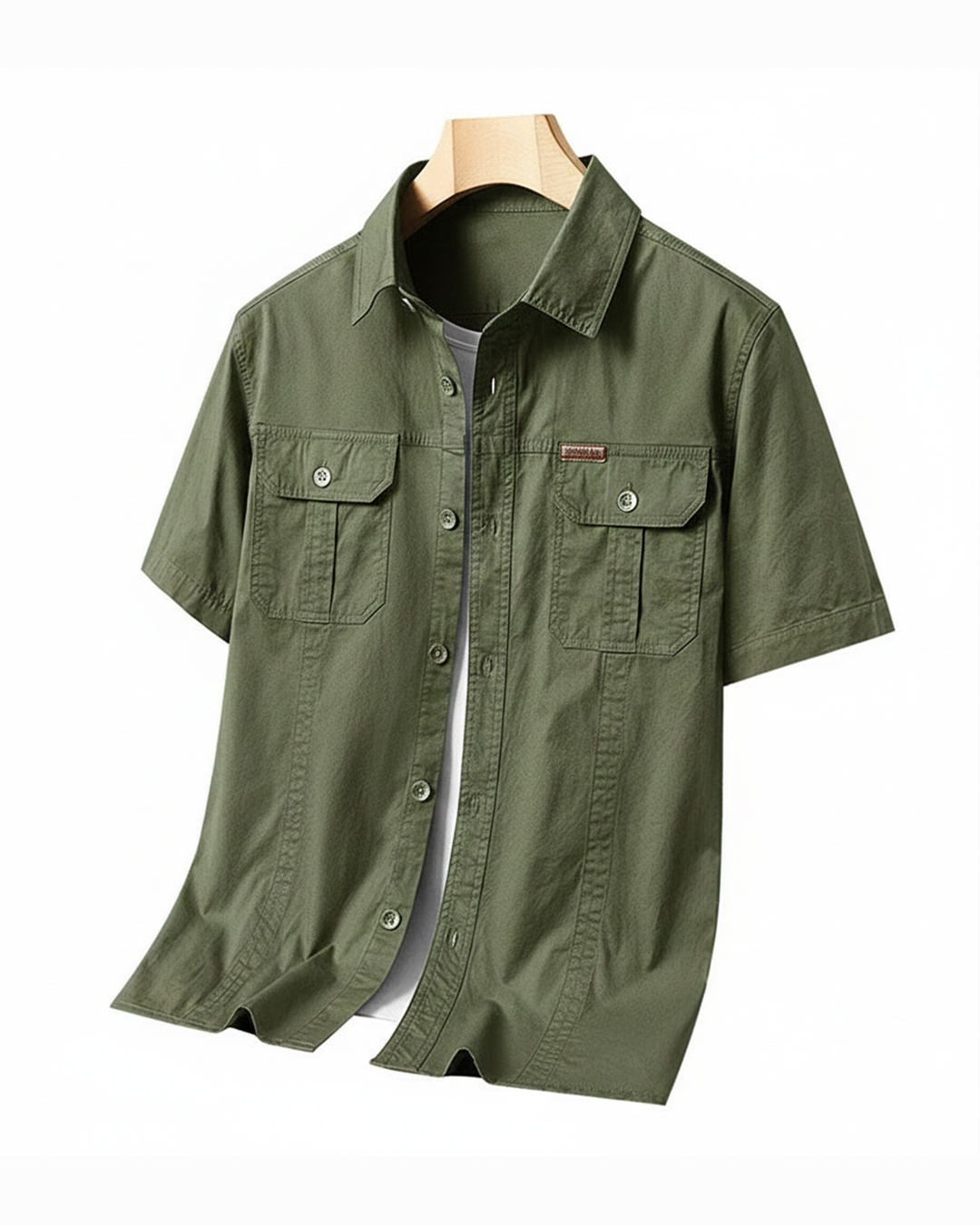 Men's Cotton Short Sleeve Utility Shirt