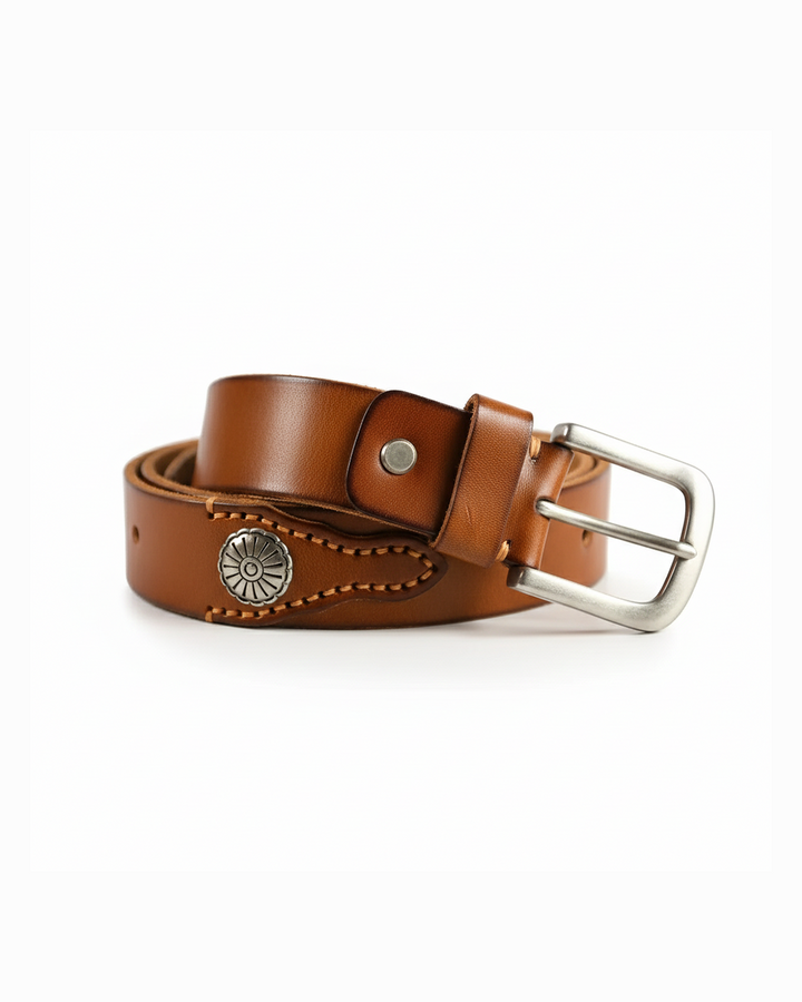 \Men's 100% Cowhide Leather Belt | Heritage Style