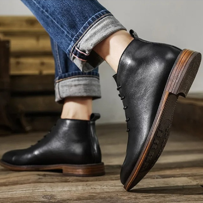 Bradford City Leather Boot | Men's Classic Casual Ankle Boots