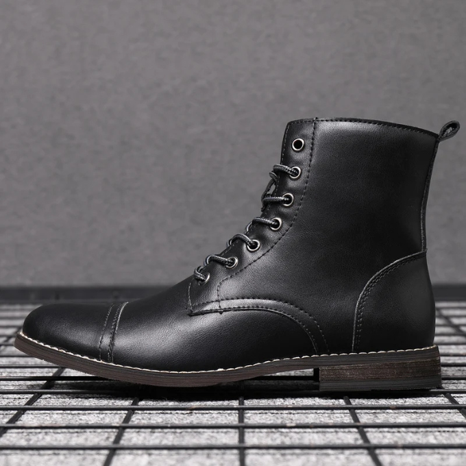 Men’s Leather Vintage Boots – Polished Everyday Style