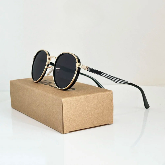 Men's Round Sunglasses – Belmont Retro Metal Frame