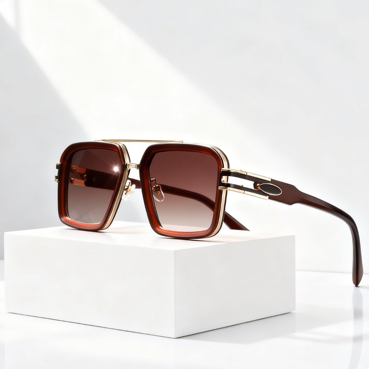 Unisex UV400 Square Sunglasses – Flat-Lens Design