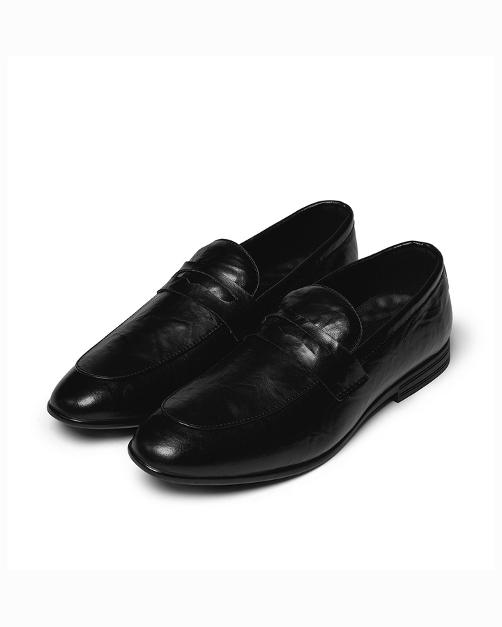 Men's Full-Grain Leather Square-Toe Loafers