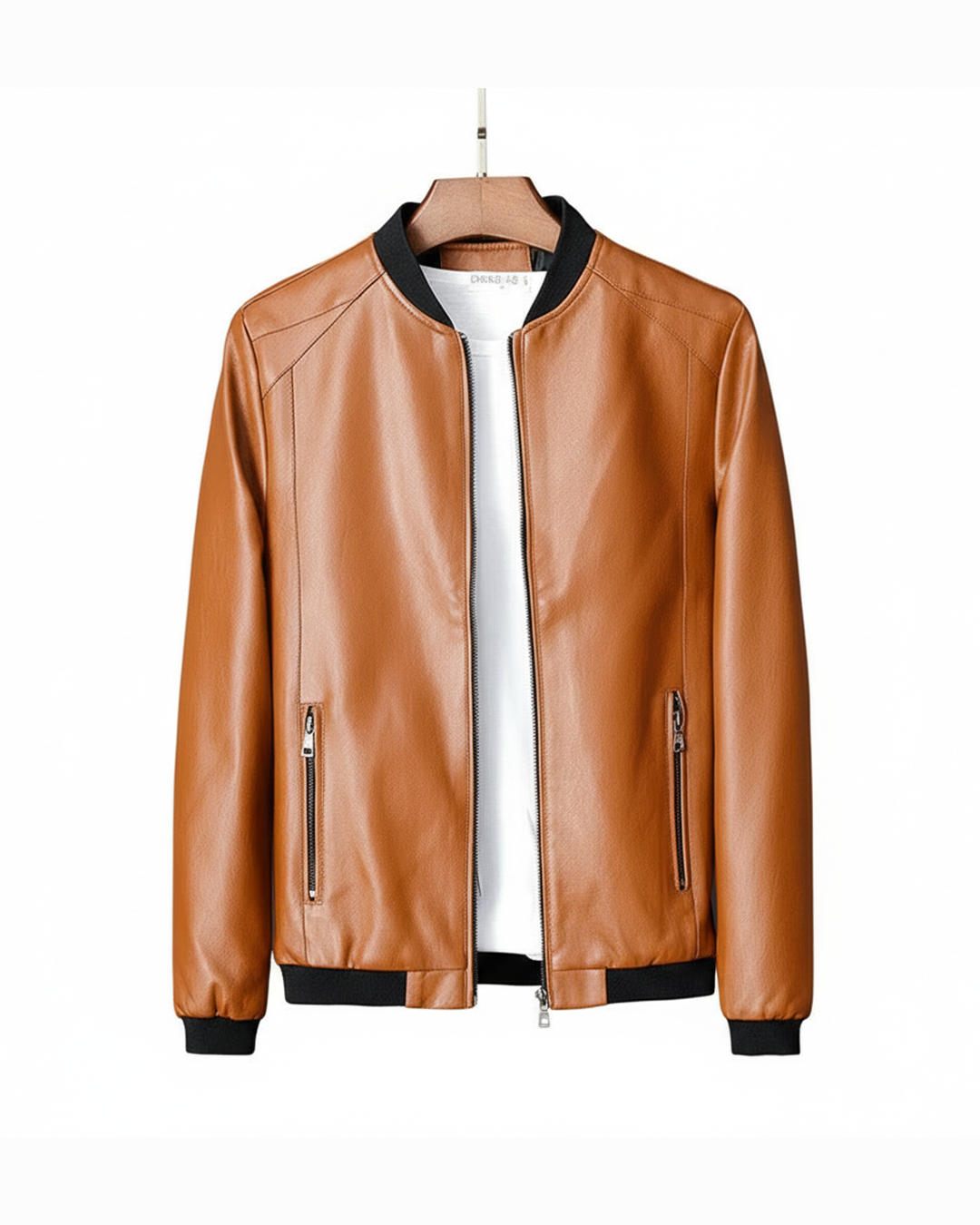 Men's Vegan Leather Jacket – Water Resistant