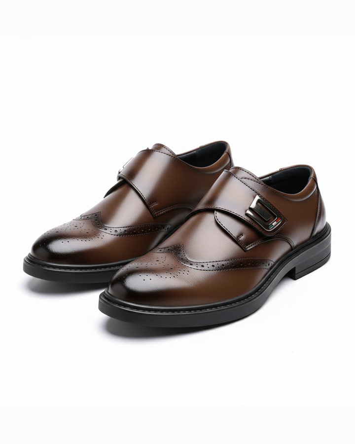 Men's Full-Grain Leather Slip-On Dress Shoes