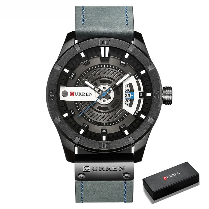 Men's Leather Watch – Curren Classic Chronograph