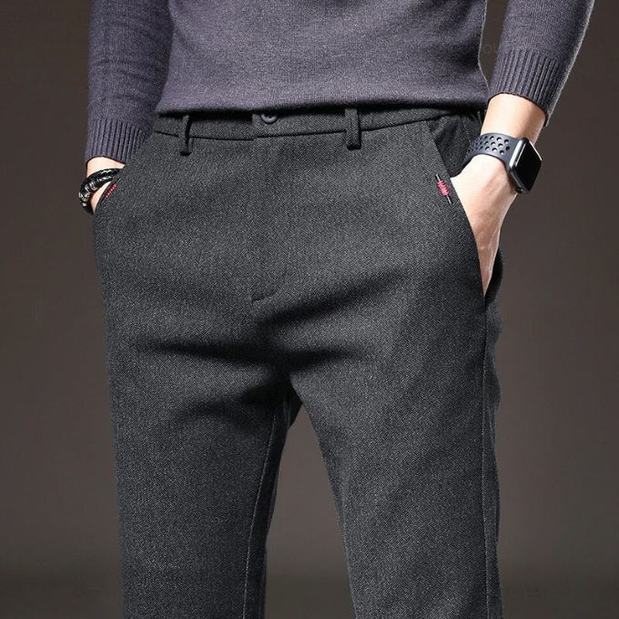 Men's Brushed Fabric Pants for Smart Casual Style