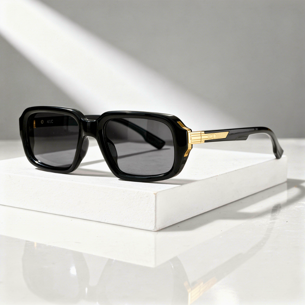 Men's Square Sunglasses with UV400 Protection