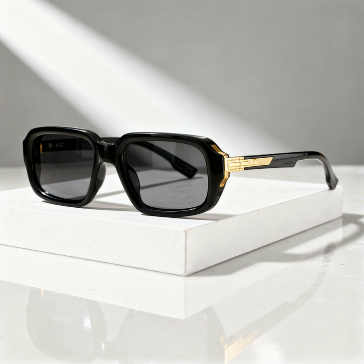 Men's Square Sunglasses with UV400 Protection