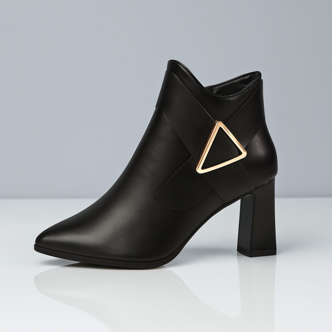 Women's Ankle Boots – Pointed Toe Block Heel